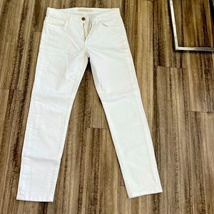 Joe’s white denim jeans ankle skinny straight leg